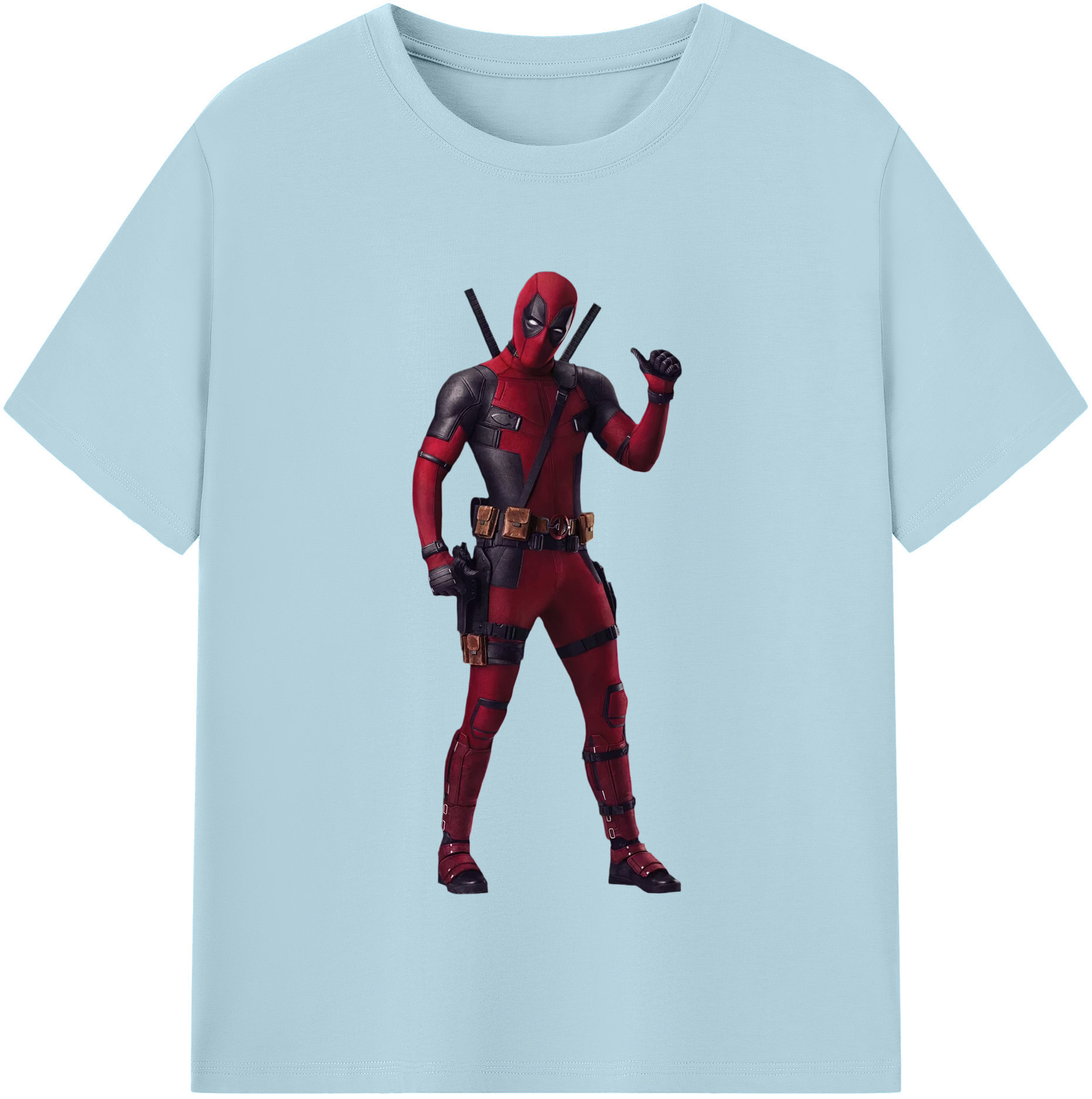 （画像用） Deadpool デッドプール 綿100％半袖Tシャツ（フロントプリント）